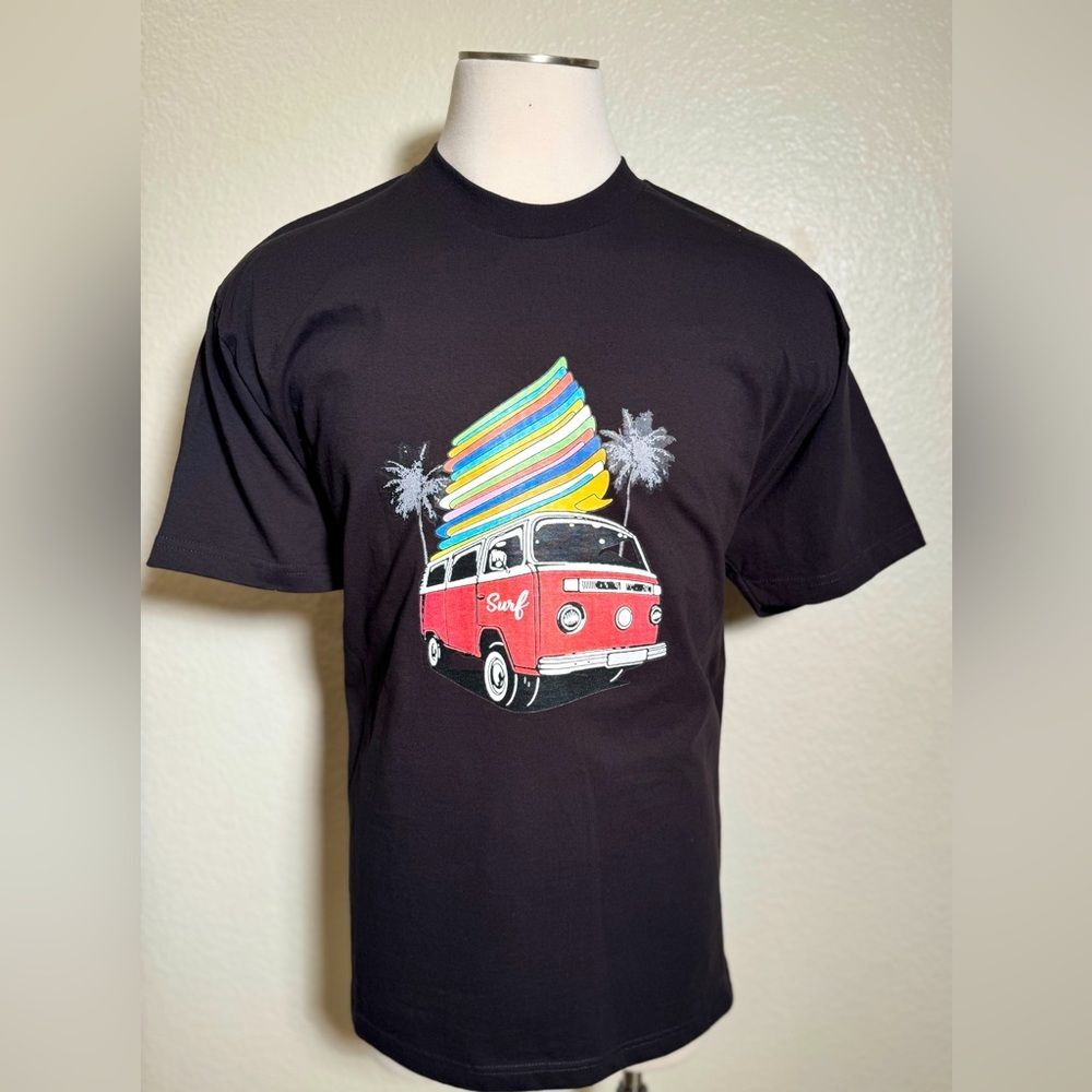 SURF BEACH VAN T SHIRT SUMMER  100% cotton UNISEX